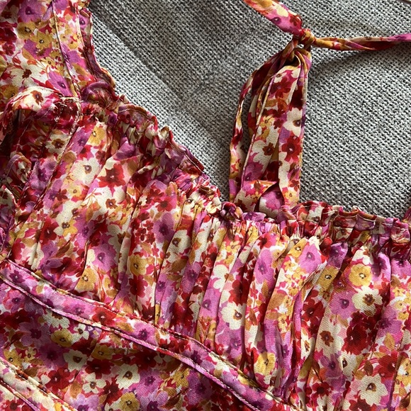 For Love & Lemons Floral Felicia Midi Dress - Picture 3 of 8